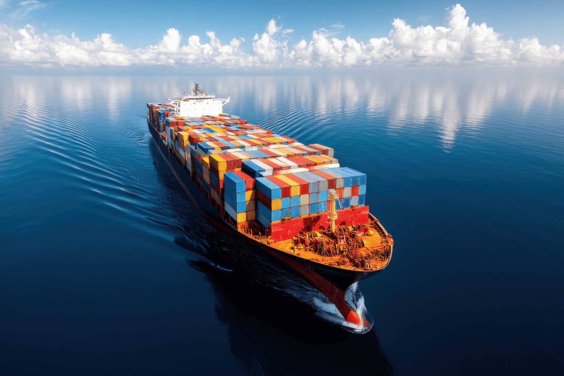 industrial boat in the middle of the ocean