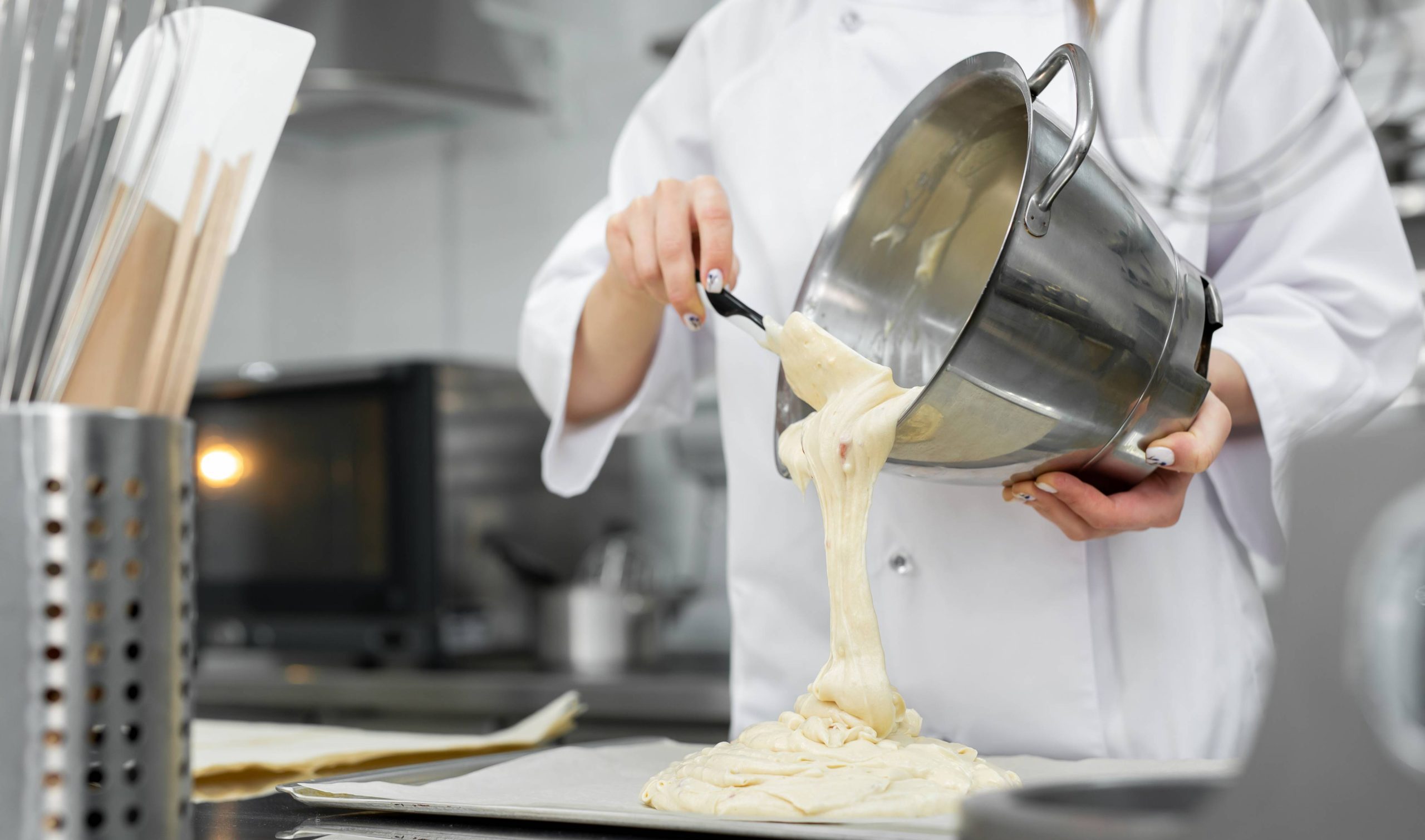 Preparing the dough, cooking process.